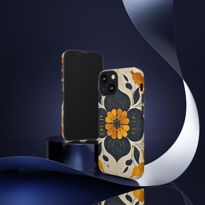 Floral Phone Case - Tough Cases, Botanical iPhone Cover, Vintage Flower Design, Durable Smartphone Protection, Unique Gift Idea