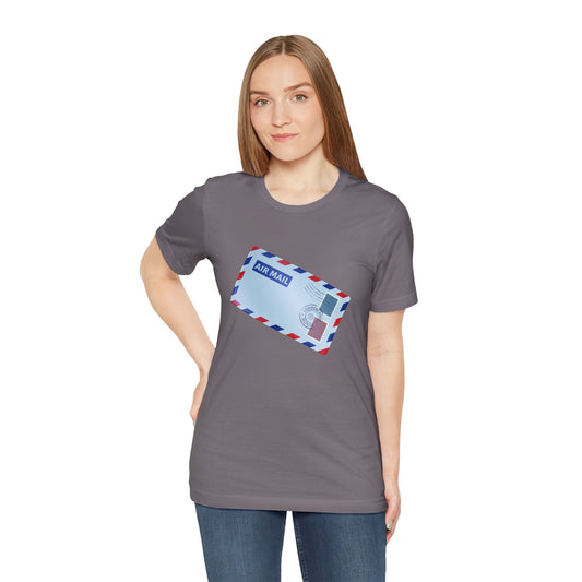 Unisex Jersey Short Sleeve Tee - Vintage British Air Mail - Classic Postal Design