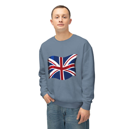 Unisex Lightweight Crewneck Sweatshirt - Classic UK Flag