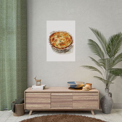Delicious Quiche Rolled Posters for Kitchen Decor, Culinary Art, Foodie Wall Art, Gift for Chefs, Cooking Enthusiasts, Home Decor