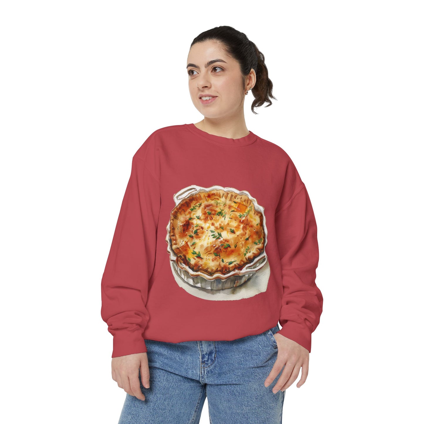 Unisex Garment-Dyed Sweatshirt - Tea, Tarts, and Triumph - British Royal Culinary Favorites