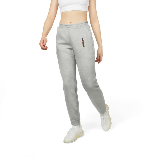 Adidas Unisex Fleece Joggers - Historic Big Ben England Tower Artwork - Comfortable Athletic Pants for Casual Style