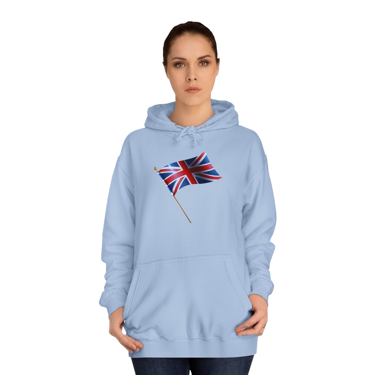 Unisex College Hoodie - Flying the Flag - The British Union Jack