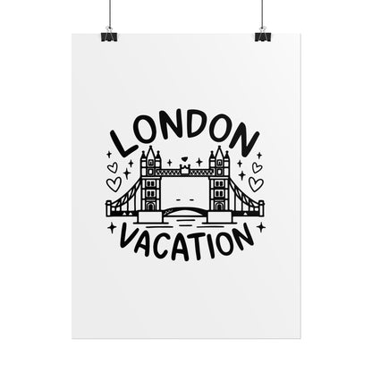 London Vacation Rolled Poster - Travel Decor for Home, Wall Art Print, Gift for Travelers, London Artwork, Holiday Gift Idea