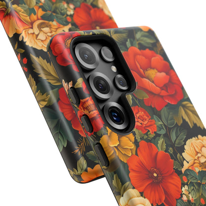 Floral Phone Case, Tough Cases, Decorative Tech Accessories, Gift for Her, Nature Lover Gift, Boho Style Case, Spring Floral Cover