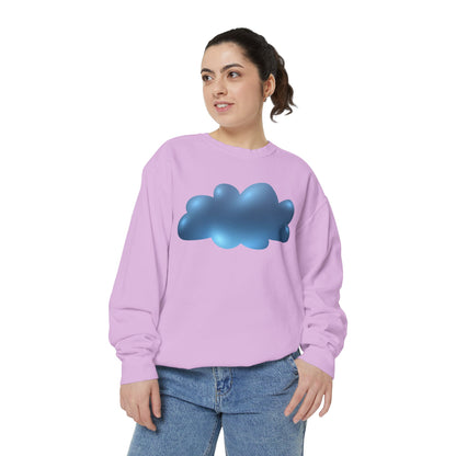 Unisex Garment-Dyed Sweatshirt - Serene Cloudscape - Dreamy Cloud Design