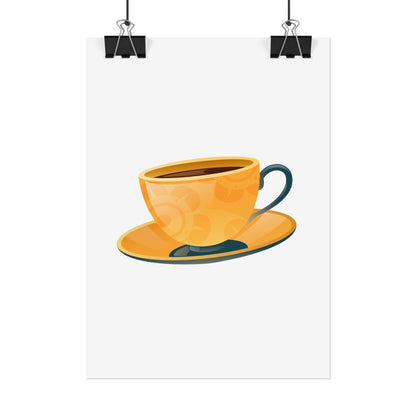 Coffee Lovers Rolled Posters, Cute Coffee Art, Kitchen Decor, Coffee Shop Print, Gift for Coffee Enthusiasts