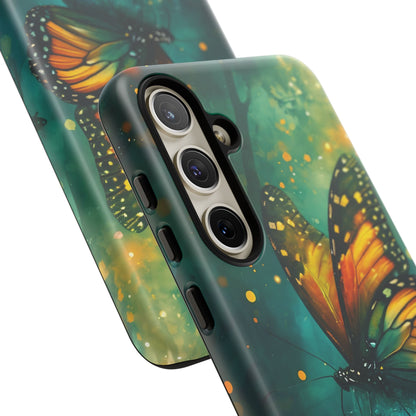 Colorful Butterfly Phone Case, Tough Cases for iPhone and Samsung, Cute Tech Accessories, Nature Lovers Gift, Vibrant Floral Design