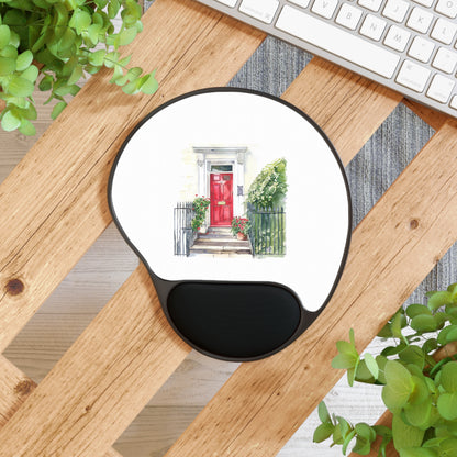 Charming Art Mouse Pad with Wrist Rest | Cute Desk Accessories, Office Decor, Gift for Home Office, Ergonomic Mousepad