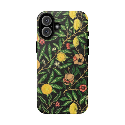 Tough Cases Phone Case, Floral Phone Cover, Tough Phone Protection, Gift for Plant Lovers, Black Background, Eco-Friendly Design