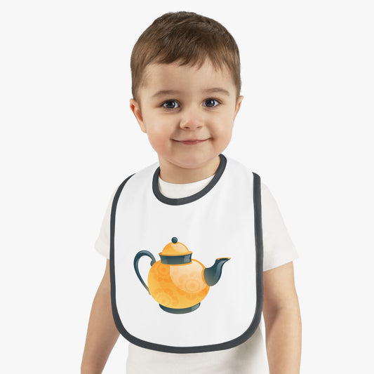 Adorable Baby Bib with Teapot Design, Cute Feeding Accessories, Baby Shower Gift, Toddler Bib, Newborn Essentials