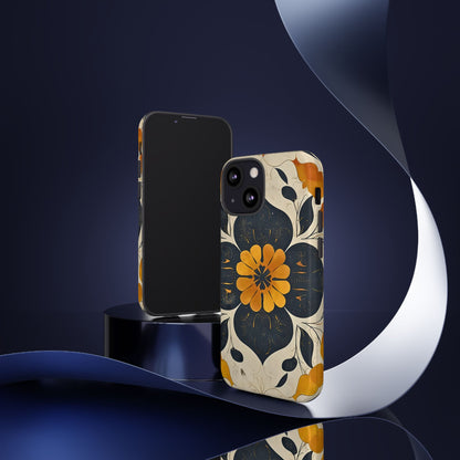 Floral Phone Case - Tough Cases, Botanical iPhone Cover, Vintage Flower Design, Durable Smartphone Protection, Unique Gift Idea