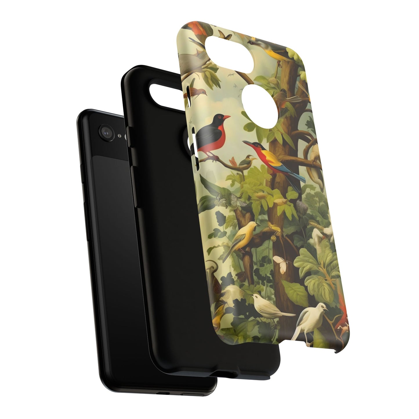 Nature-Inspired Phone Case, Tropical Bird Phone Case, Floral iPhone Case, Unique Phone Cover, Gift for Bird Lovers, Eco-Friendly Phone Case