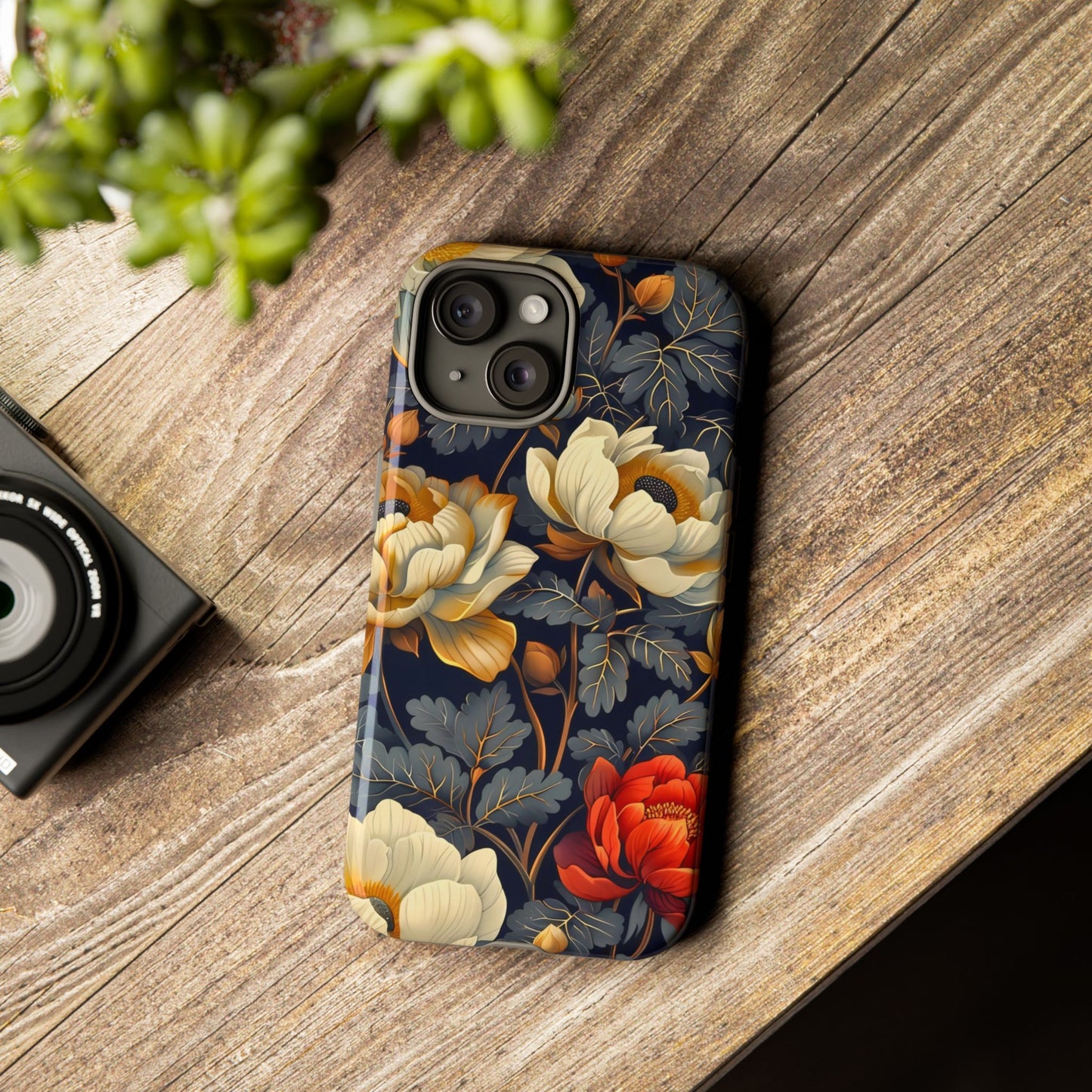 Floral Phone Case - Tough Cases, Stylish Mobile Cover, Flower Design, Holiday Gift, Trendy Accessory, Eco-Friendly Case