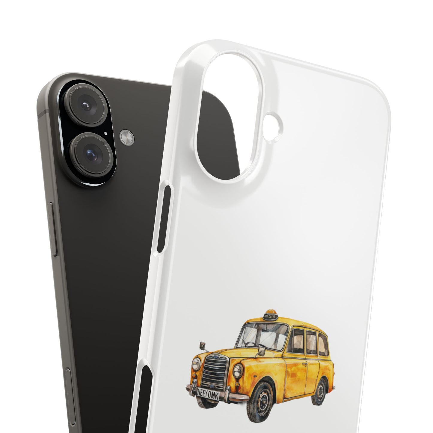 Vintage Yellow Taxi Slim Phone Case, NYC Taxi Accessory, Perfect Gift for Travelers, Phone Protection, Car Enthusiasts, Urban Style