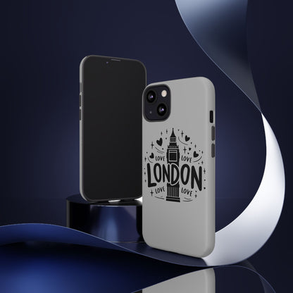 London Love Phone Case, Tough Cases, Stylish Phone Accessories, Unique Gift for Travelers, London Souvenir, Love Design