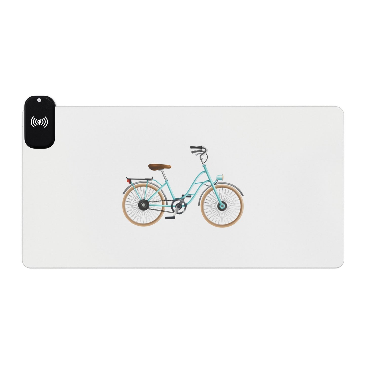 Vintage Bicycle - LED Gaming Mouse Pad with Wireless Charging, Perfect for Gamers, Desk Accessories, Tech Gifts, Home Office Essentials, Gaming Setup