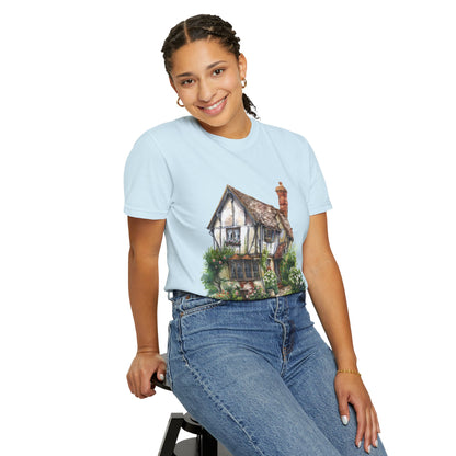 Unisex Garment-Dyed T-shirt - Charming & Cozy - Life in a British Village House