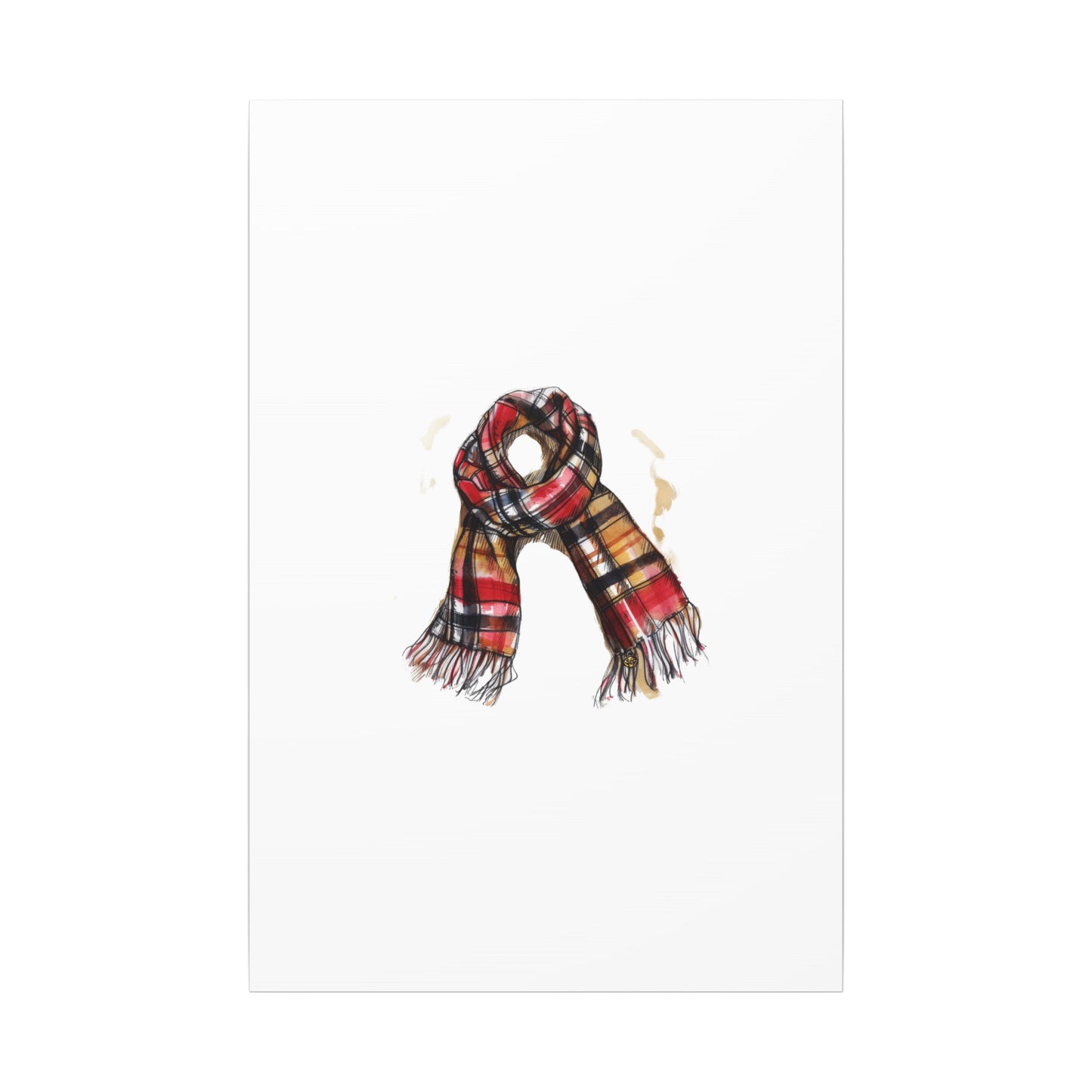 Autumn Scarf Canvas Art Print | Cozy Home Décor, Gift for Fall Lovers, Seasonal Wall Art, Unique Interior Design