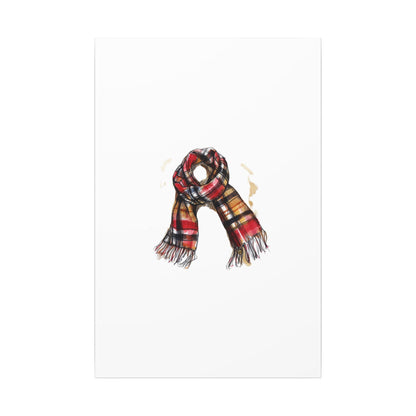 Autumn Scarf Canvas Art Print | Cozy Home Décor, Gift for Fall Lovers, Seasonal Wall Art, Unique Interior Design