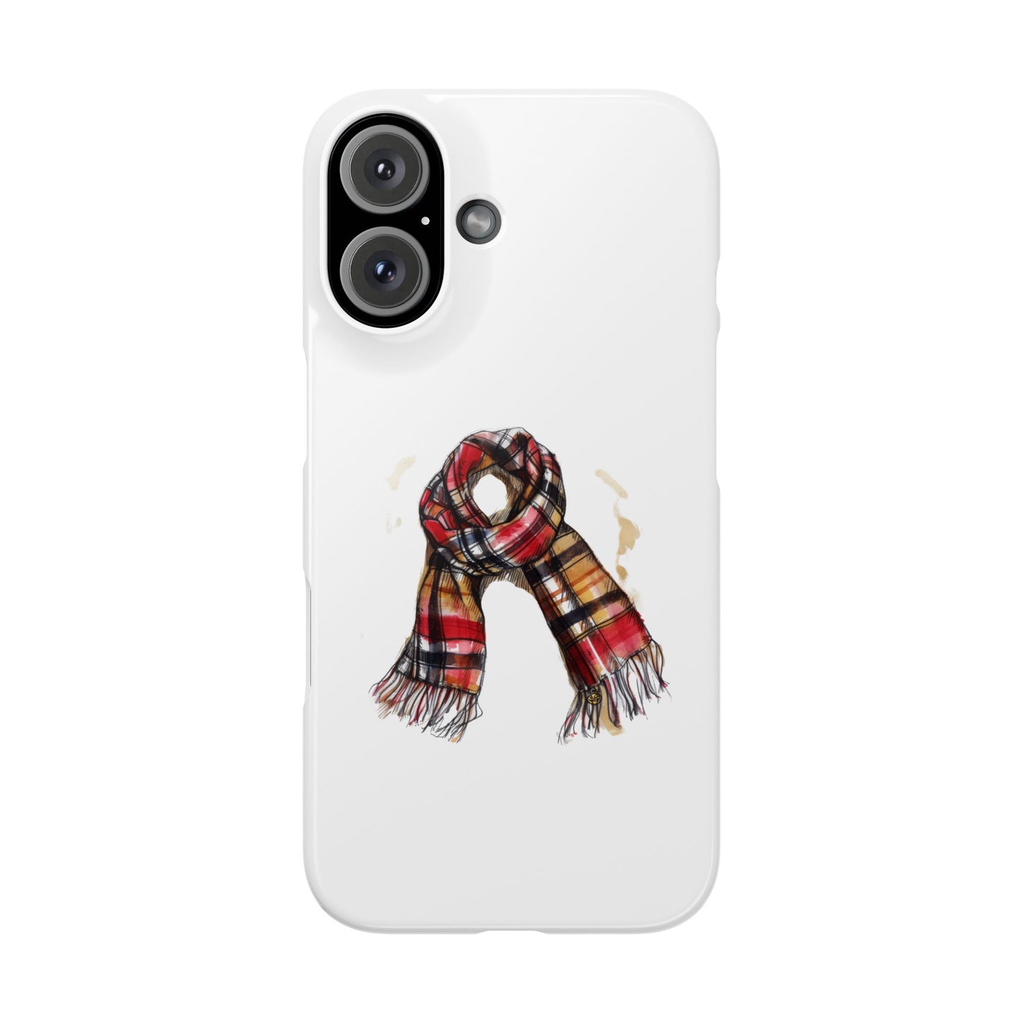 Cozy Scarf Slim Phone Case - Chic Protection for Your Device, Stylish Gift, Fall Aesthetic, Winter Fashion, Trendy Accessory