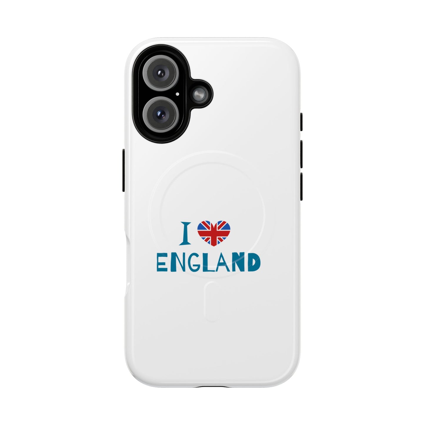 I Love England Magnetic Phone Case | Tough Protective Cover, Travel Gift, Souvenir for England Lovers, Personalized Phone Accessories