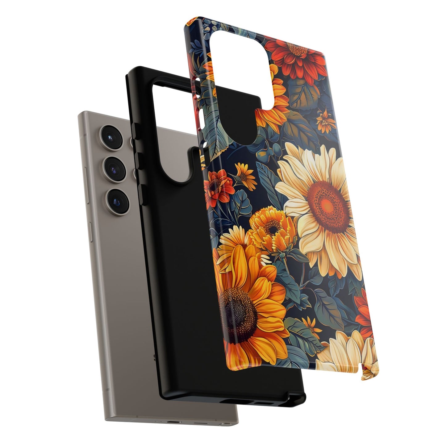 Floral Tough Phone Case | Sunflower Design, iPhone Cover, Protective Case, Gifts for Her, Floral Phone Accessory