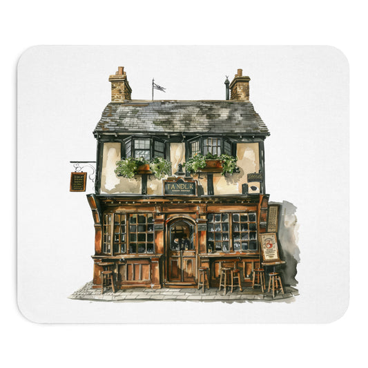 Charming Pub Mouse Pad, Vintage Style Desk Accessory, Gift for Home Office, Unique Mousepad, Handmade Wildlife Decor