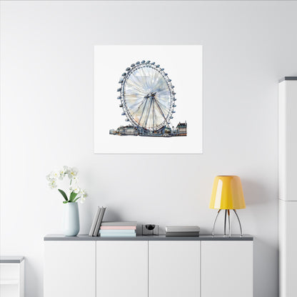 London Eye Canvas Print, Wall Art Decor, Travel Gift, Home Decoration, Unique Art Piece