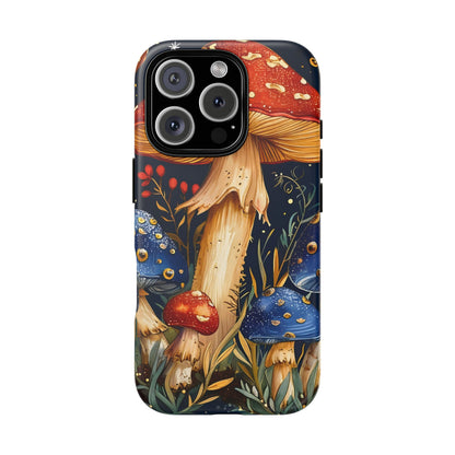 Colorful Mushroom Phone Case, Tough Cases with Nature Design, Gift for Nature Lovers, Artistic Phone Protector, Gift for Her