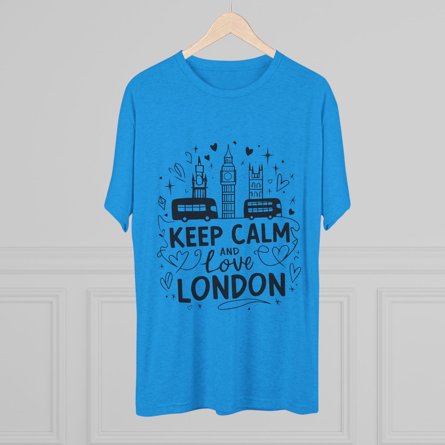 Keep Calm and Love London Unisex Tri-Blend Crew Tee