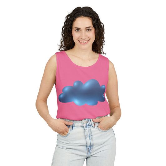 Unisex Garment-Dyed Tank Top - Serene Cloudscape