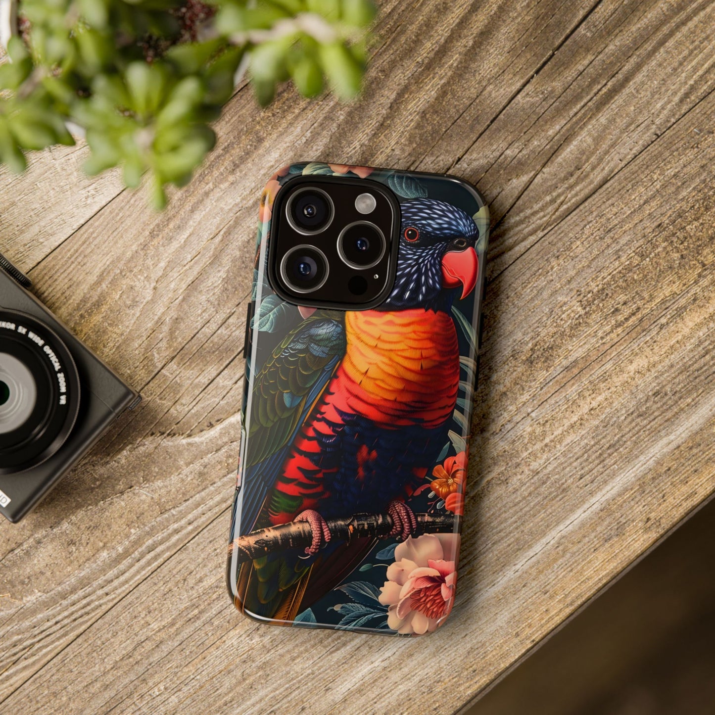 Tropical Parrot Phone Case, Floral Print Protector, Gift for Nature Lovers, Stylish Accessory for Summer, Unique Smartphone Cover
