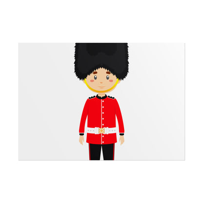 Adorable British Soldier Rolled Posters, Kids Room Decor, Unique Gift, Nursery Art, Educational Wall Art