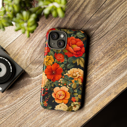 Floral Phone Case, Tough Cases, Decorative Tech Accessories, Gift for Her, Nature Lover Gift, Boho Style Case, Spring Floral Cover