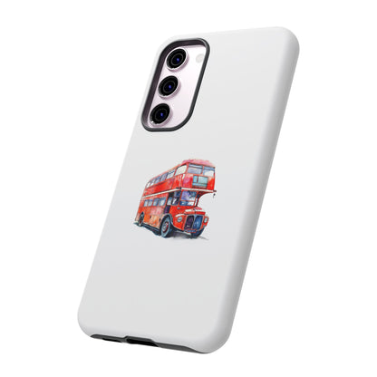 Vintage Red Double-Decker Bus Phone Case - Tough & Stylish