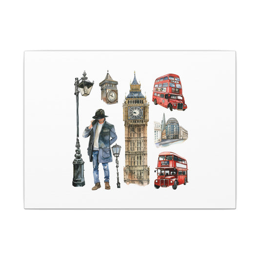Canvas Art Print, London Skyline, Home Decor, Wall Art, Gift Idea, Travel Memories, Modern Wall Art