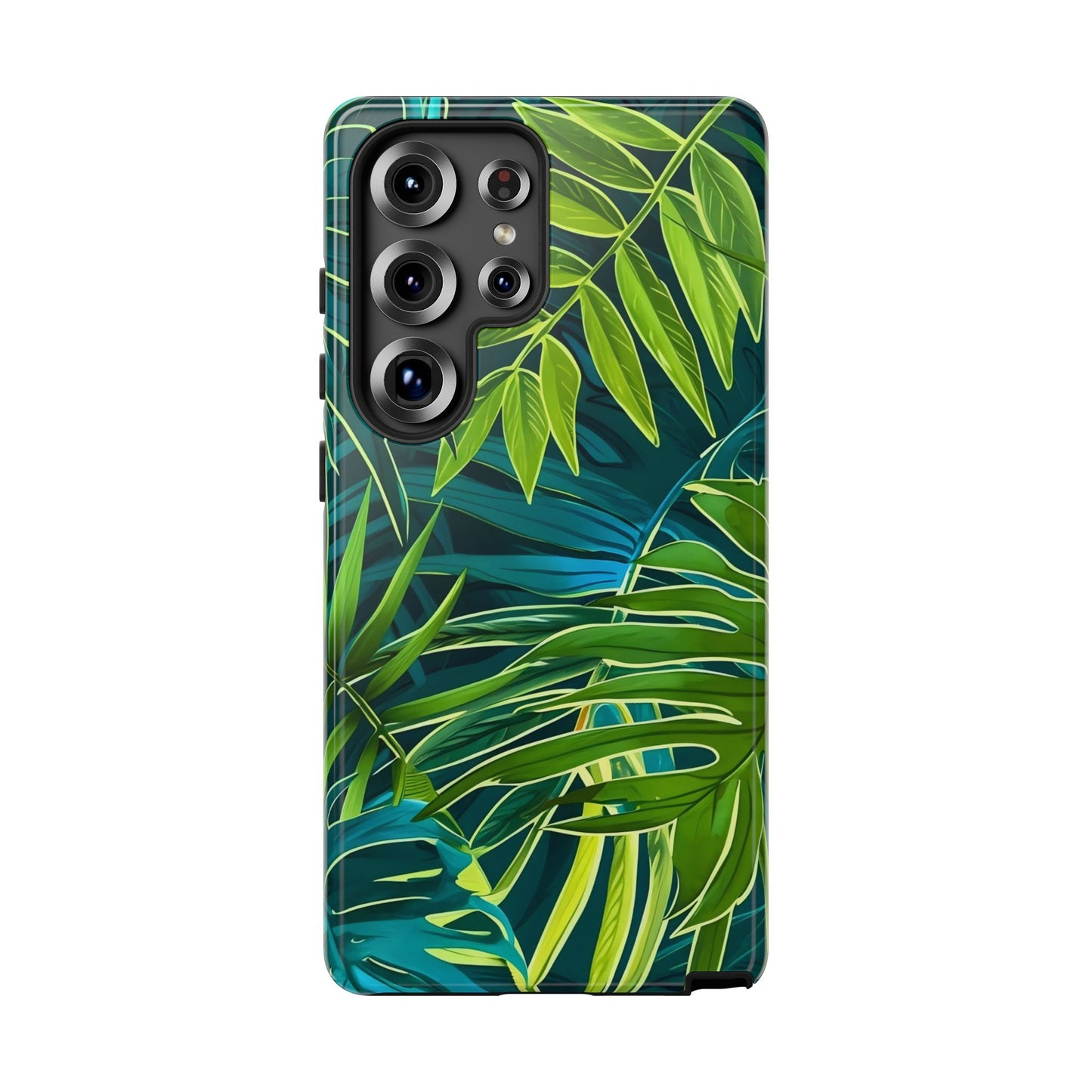 Tropical Phone Case - Durable Green Leaf Design, Eco-Friendly Gift, Trendy Accessory, Nature Lover's Case, Summer Vibes