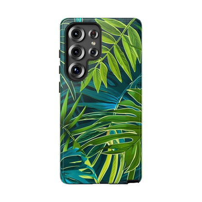 Tropical Phone Case - Durable Green Leaf Design, Eco-Friendly Gift, Trendy Accessory, Nature Lover's Case, Summer Vibes