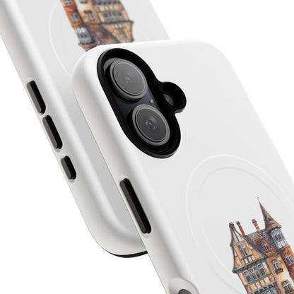 Artistic Magnetic Phone Case | Tough Protective Cover for iPhones | Unique House Design | Gift for Homeowners & Tech Lovers