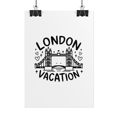 London Vacation Rolled Poster - Travel Decor for Home, Wall Art Print, Gift for Travelers, London Artwork, Holiday Gift Idea