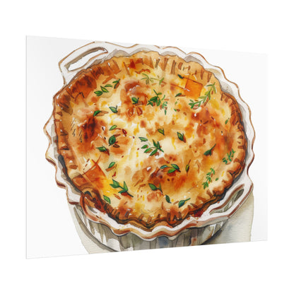 Delicious Quiche Rolled Posters for Kitchen Decor, Culinary Art, Foodie Wall Art, Gift for Chefs, Cooking Enthusiasts, Home Decor