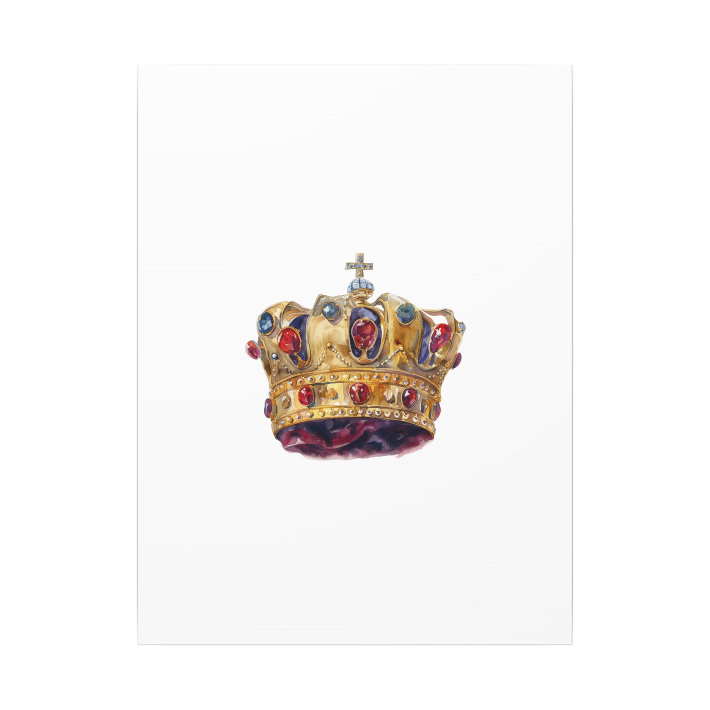 Crown Art Print, Royal Wall Decor, Matched for Home or Office, Gift for Art Lovers, Unique Royalty Artwork
