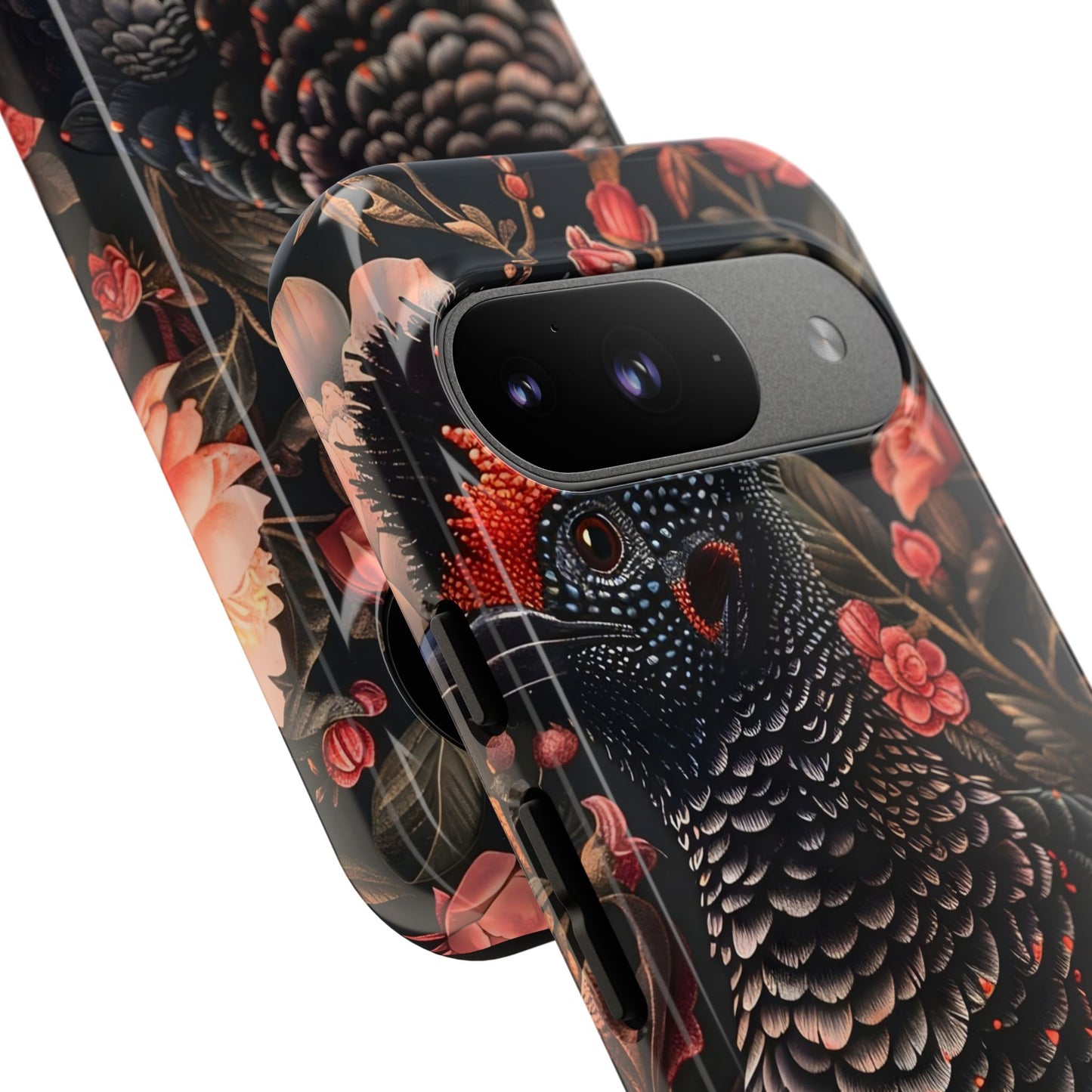 Tough Cases: Floral Design Phone Case, Stylish Protection for Your Phone, Unique Gift for Bird Lovers, Vibrant Floral Art, [...]