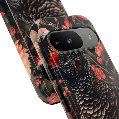 Tough Cases: Floral Design Phone Case, Stylish Protection for Your Phone, Unique Gift for Bird Lovers, Vibrant Floral Art, [...]