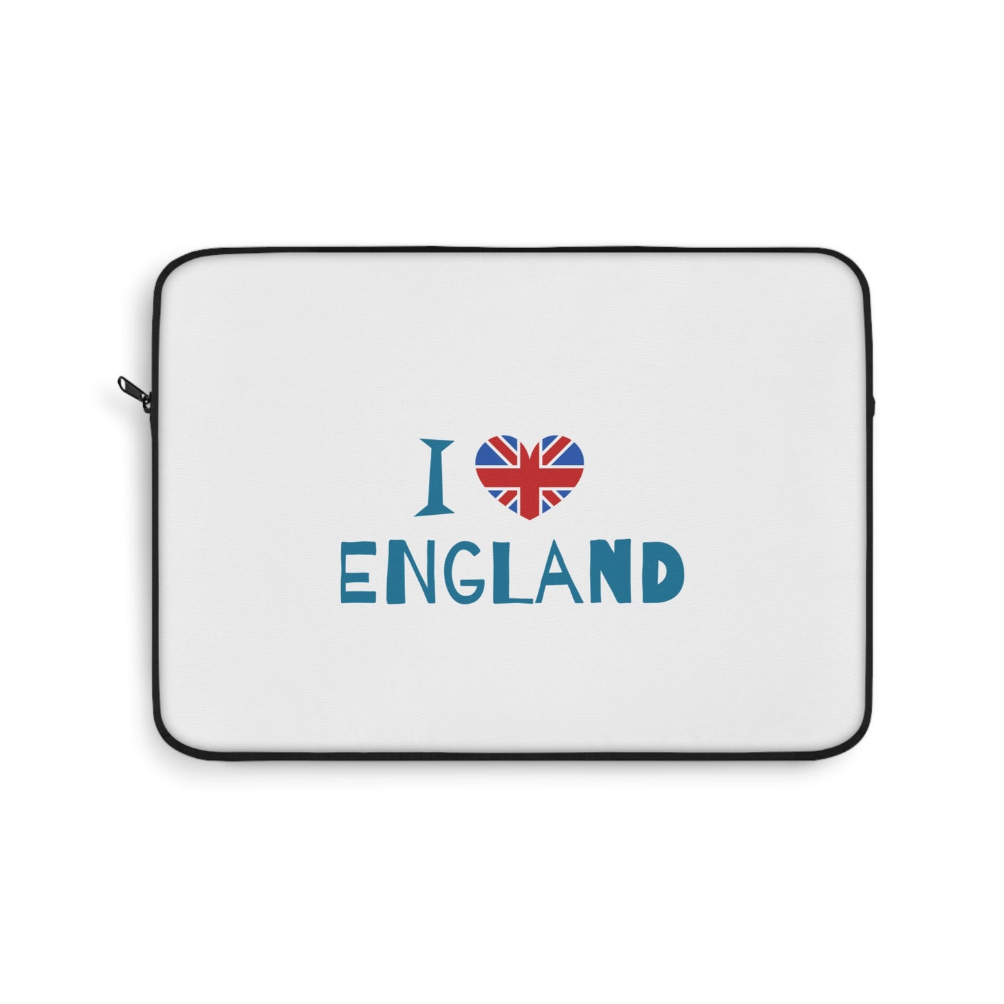 I Love England Laptop Sleeve, Cute England Gift, British Flag Tech Case, Travel Accessory, College Student Laptop Bag