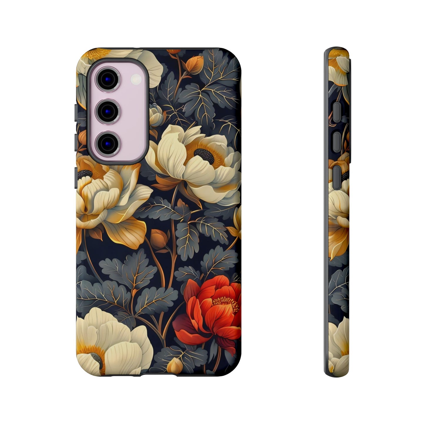 Floral Phone Case - Tough Cases, Stylish Mobile Cover, Flower Design, Holiday Gift, Trendy Accessory, Eco-Friendly Case