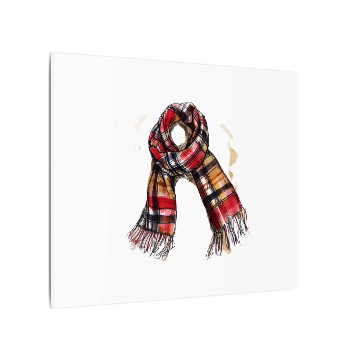 Autumn Scarf Canvas Art Print | Cozy Home Décor, Gift for Fall Lovers, Seasonal Wall Art, Unique Interior Design