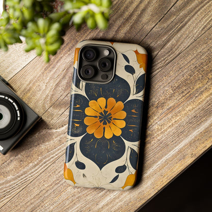 Floral Phone Case - Tough Cases, Botanical iPhone Cover, Vintage Flower Design, Durable Smartphone Protection, Unique Gift Idea