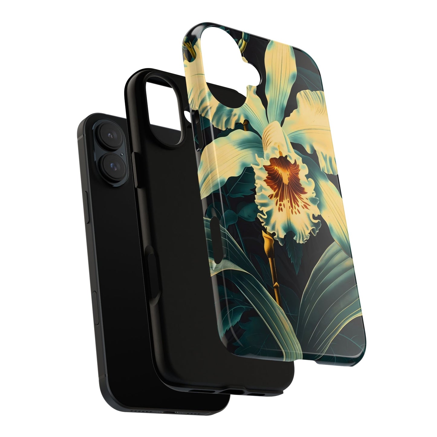 Floral Phone Case - Tough Cases with Orchid Design, Durable Smartphone Cover for Nature Lovers, Floral Gift for Her, Botanical [...]